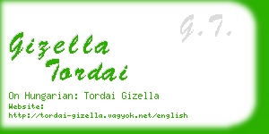 gizella tordai business card